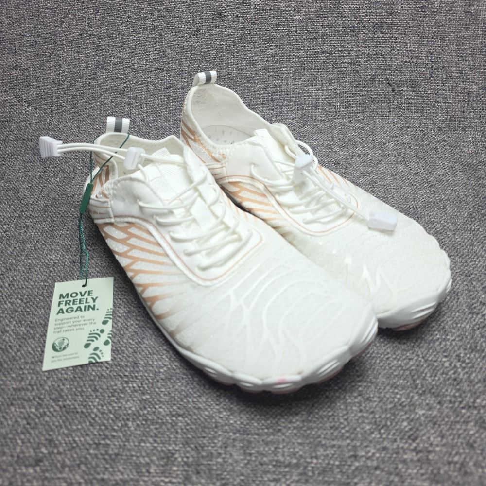 Peak Footwear Lorax Pro Healthy & Nonslip Barefoot Shoes White Pink Womens 7-7.5